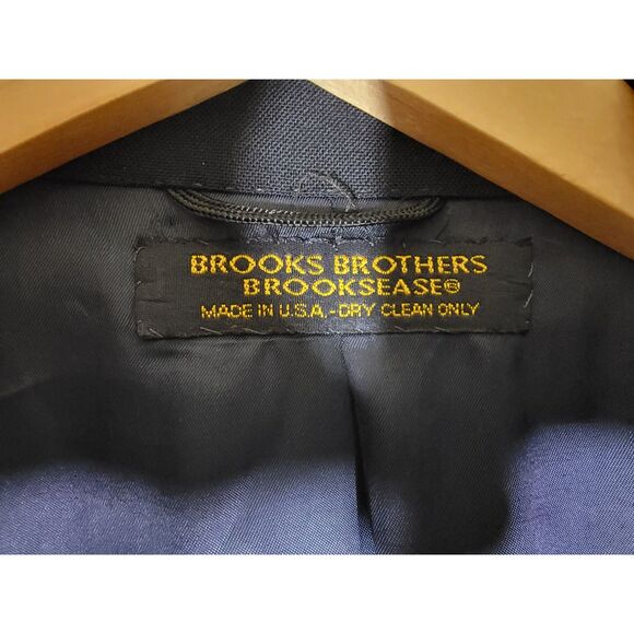 Brooks Brothers Brooksease Gold Buttons Navy Sport Coat Blazer Suit Jacket - 43L - Picture 9 of 9